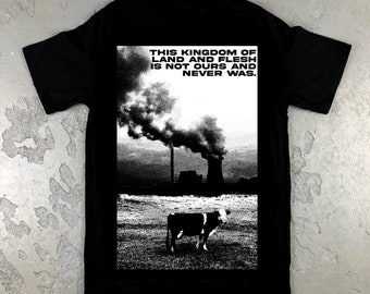 Questo regno di terra e carne - diritti degli animali vegani maglietta punk per i diritti degli animali vegani