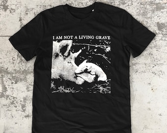 I am not a living grave vegan animal rights shirt punk