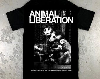 Maglietta punk per i diritti degli animali vegani di Animal Liberation