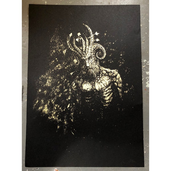 The Great God Pan screen print poster Pagan, folklore artwork