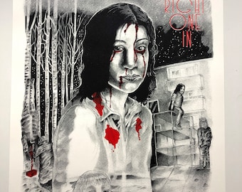 Let the right one in screen print move film poster