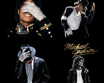 Diseño PNG de Michael Jackson, Rey del Pop / Gráfico MJ en semitonos / Estampado de camiseta estilo vintage / PNG para sublimación / JPG para póster / Descarga digital