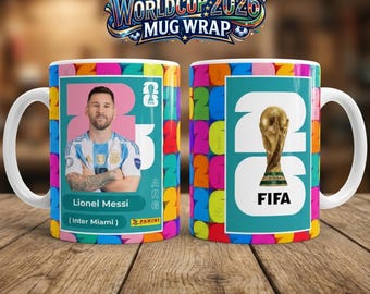 World Cup 2026 Mug Wrap Bundle PNG | Soccer Sublimation Designs | Football Fan Mug Templates | Digital Download