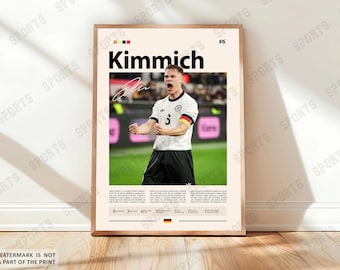 Joshua Kimmich Poster, Munich Soccer Poster, Sports Poster, Soccer Fans, Soccer Wall Art, Sports Bedroom Posters