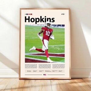 DeAndre Hopkins Poster, Football Player Poster, Athlete Print, Sports Wall Art, Bedroom Decor, Modern Art
