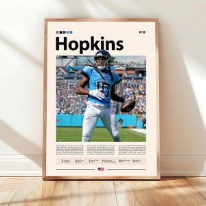 DeAndre Hopkins Poster, Football Player Poster, Athlete Print, Sports Wall Art, Bedroom Decor, Modern Art