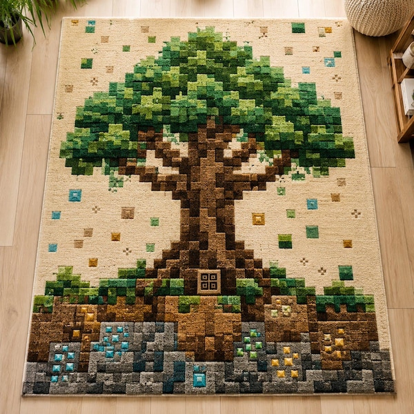 6x6 Rug Minecraft Minecrafts Rug - Etsy