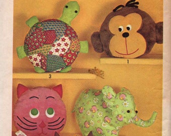 Vintage 1971 Simplicity #9740 Pillow Toys or Pajama Bags Sewing Pattern