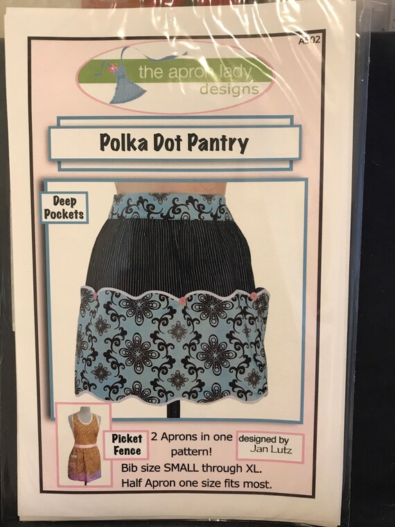 Uncut New Polka Dot Pantry #A502 Apron Sewing pattern - Size S to XL