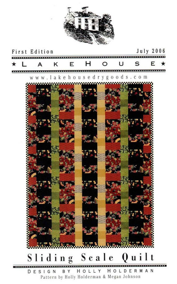 New Sliding Scale Quilt sewing pattern by Lakehouse Drygoods - Easy