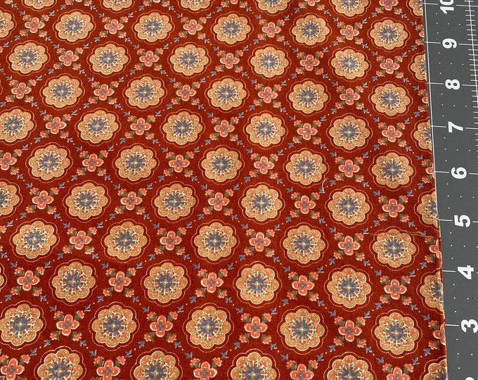 Vintage Ditsy Rust Tan Floral Cotton Fabric 1 Yard - Etsy