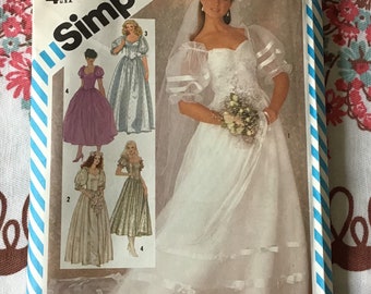 Vintage SIMPLICITY #5440 Sewing Patterns/ UNCUT/ Misses' Brides' or Bridesmaids' 