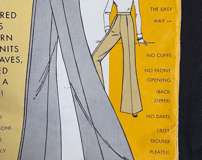 Uncut Vintage 70s Else Wide Flare Leg Pants Sewing Pattern #190 All ...