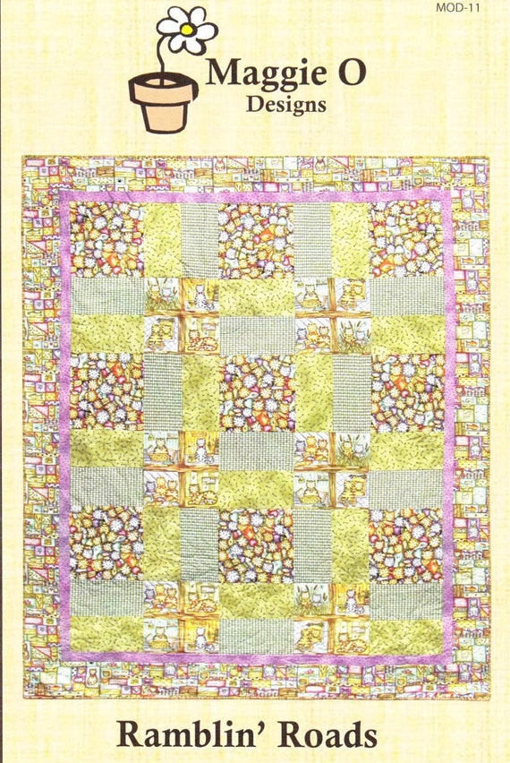 New Ramblin' Roads EASY Quilt sewing pattern by Maggie O Designs