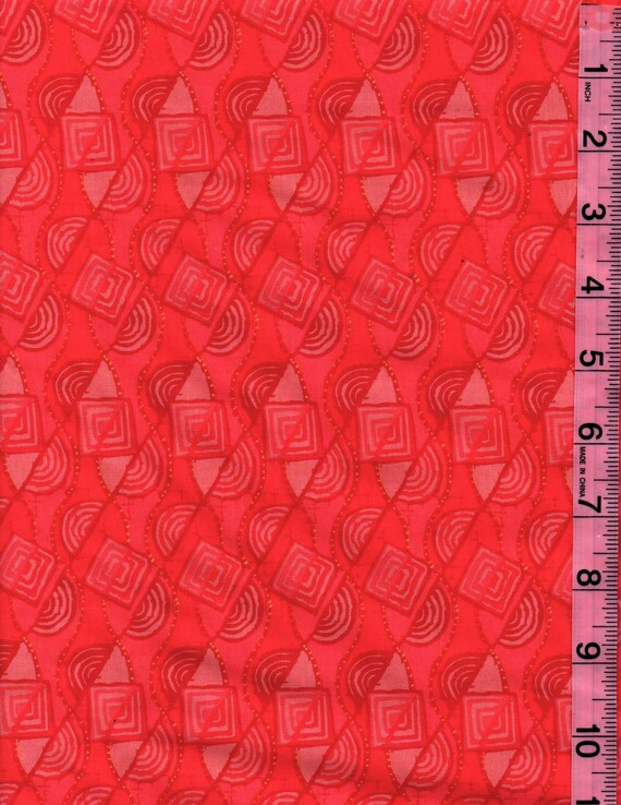 Red Pink A La Mode fabric by Lyndhurst Studio - 1/2 yard