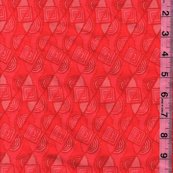 Red Pink A La Mode fabric by Lyndhurst Studio - 1/2 yard