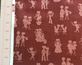 Cat Silhouette by Benartex Quilt Shop Quality Fabric - 1/2 yard