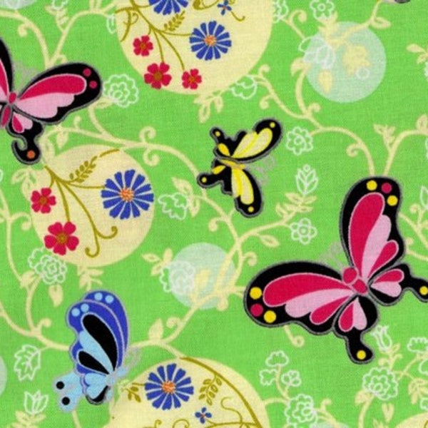 Bubbles and Butterflies fabric by Beverly Ann Stillwell for Lyndhurst Studio 1/2 yard