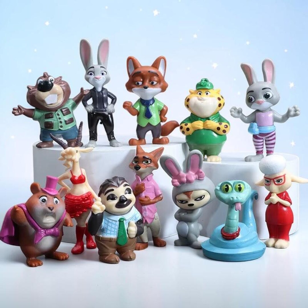 Zootopia Action Figure Set • Judy Hopps Nick Wilde Mini Figures • 12pcs ...