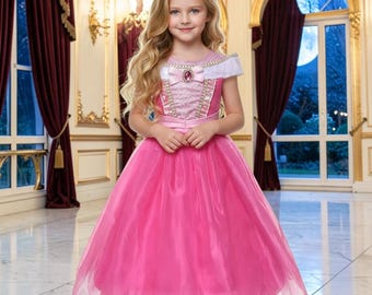 Disfraz de princesa para niñas • Atuendo infantil inspirado en Disney • Vestido de cosplay para Halloween • Ropa para fiestas de cumpleaños