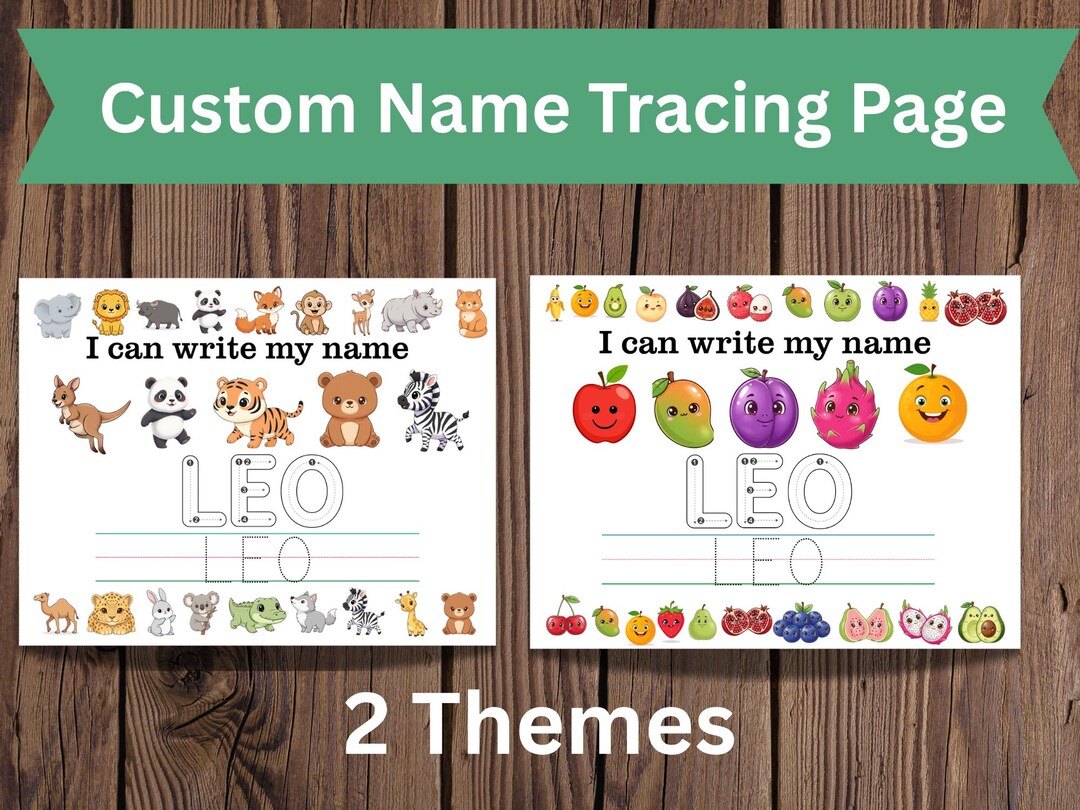 Custom Name Tracing Worksheet for Kids, Personalized Name Writing ...