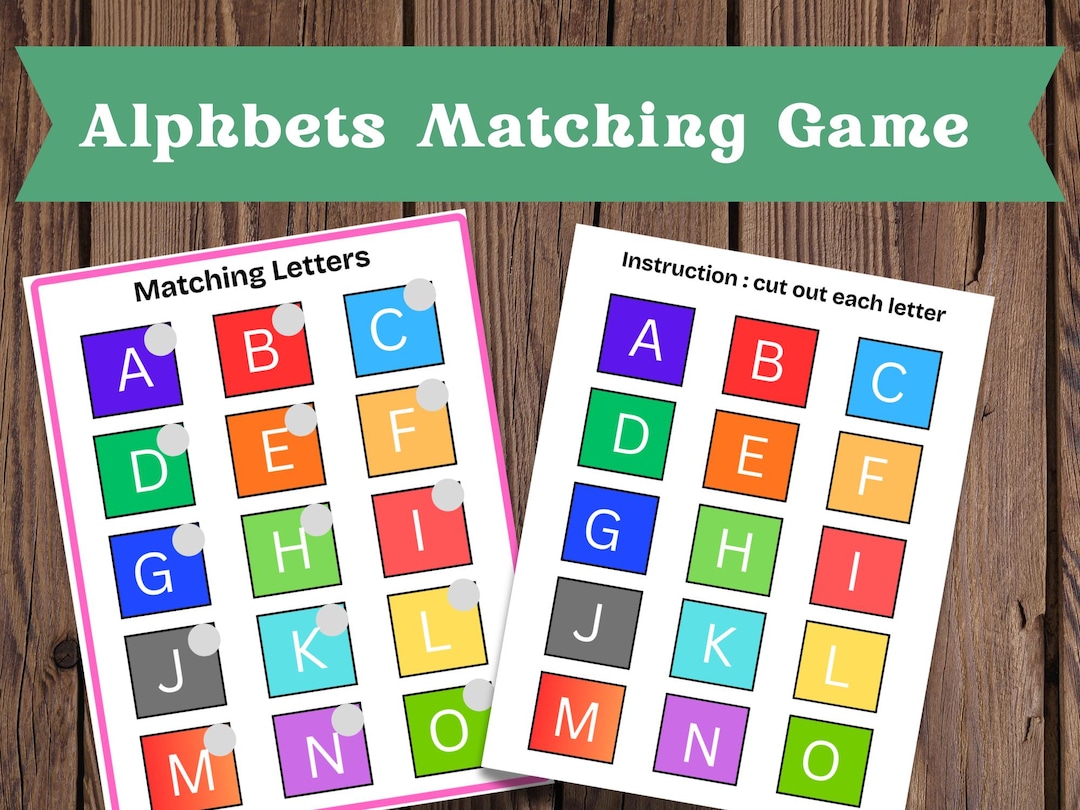 Alphabet Matching Game for Kids | Uppercase Lowercase Letter Match ...