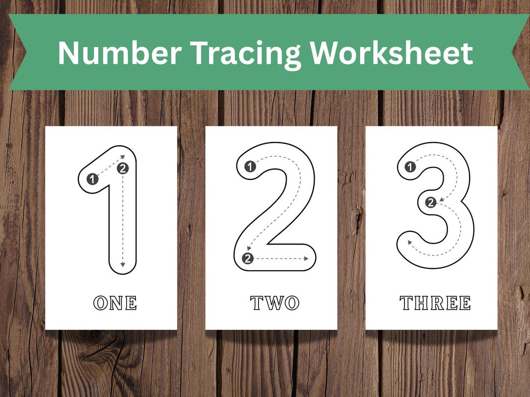 Number Tracing 0-20 Worksheets, Preschool Math Practice, Kindergarten ...