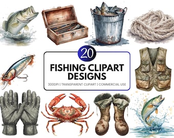 Angeln Cliparts PNG Bundle, Angeln PNG Bundle, Fischer Clipart, Angeln Sublimationsentwürfe, See Angeln PNG, Angler Grafiken