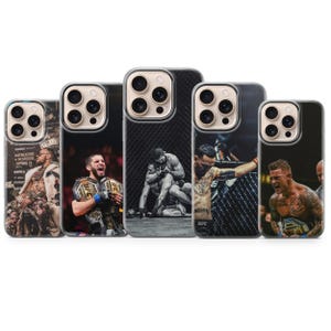 UFC-fighters mobilskal lättviktigt MMA-fodral för iPhone 17, 17Pro, 16e, 15, 14, 13, 12, Samsung S25 Fe, S24, A17, A56, Pixel 10Pro, 9A