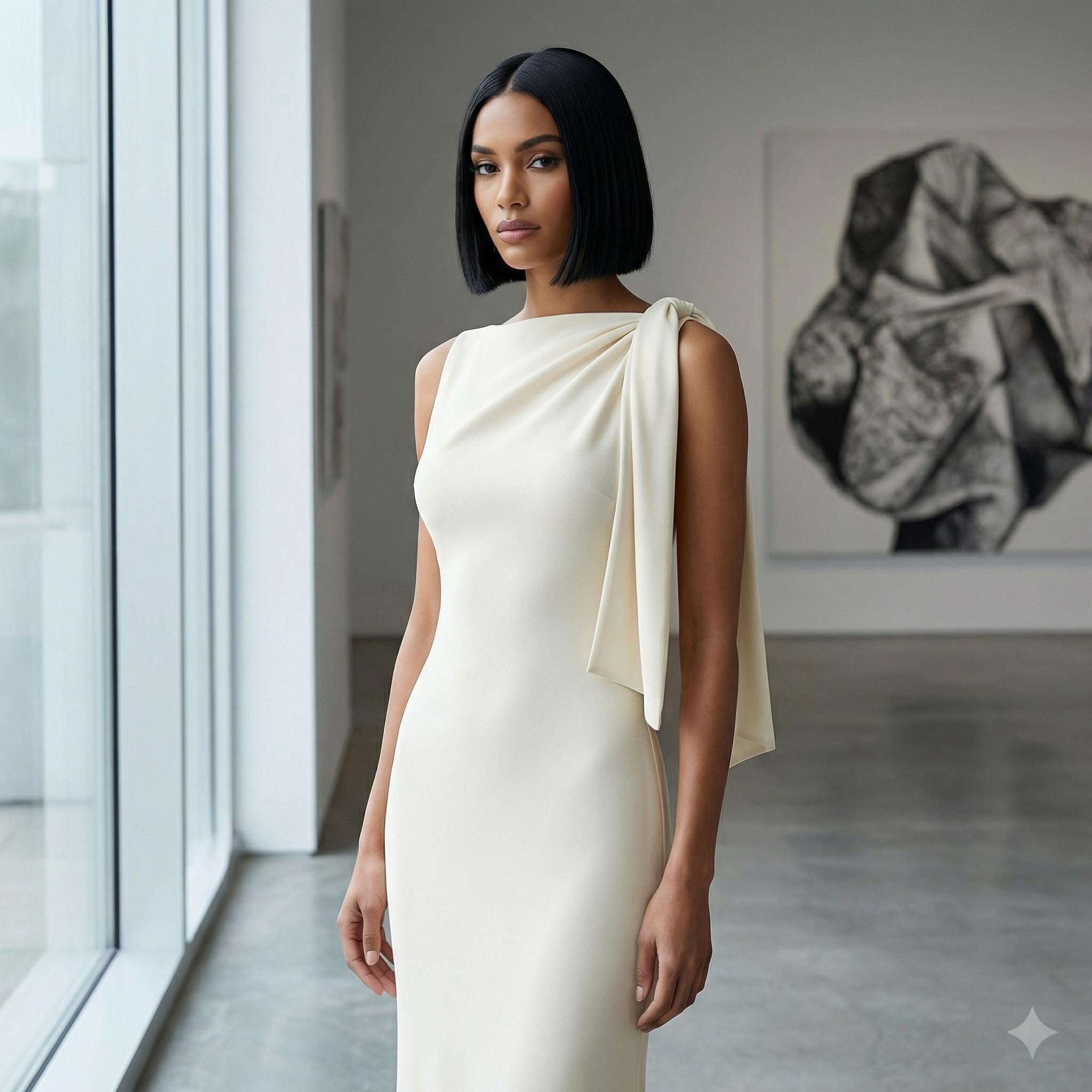 One Shoulder Cocktail Scarf Dress - Etsy