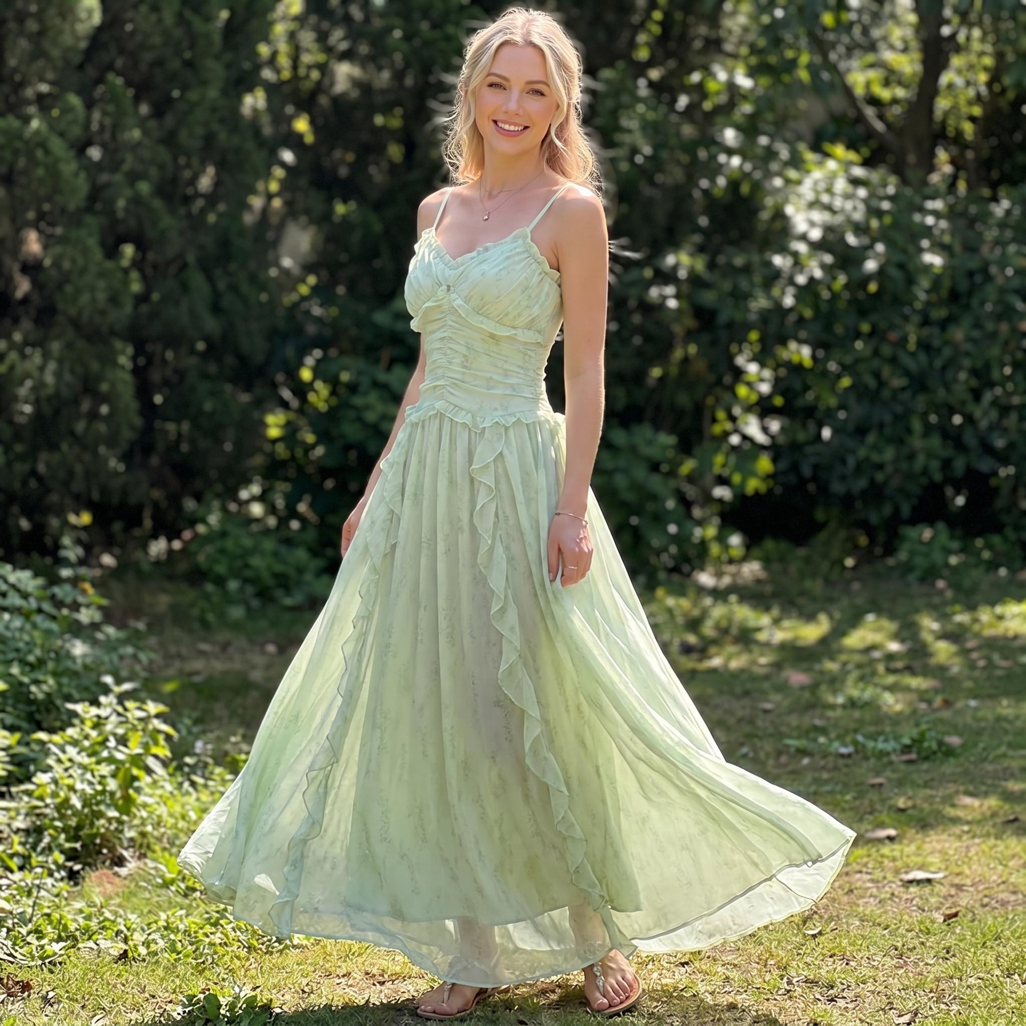Mint Green Flowy Dress - Etsy