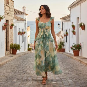 Watercolor Maxi Dress Formal