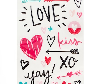Crate Paper Hello Love Phrase Thickers -- MSRP 5.00