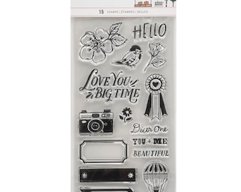 Maggie Holmes Market Square Acrylic Stamp Set by American Crafts -- MSRP 7.00