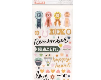 Maggie Holmes Market Square Puffy Stickers Phrase and Accent Thickers - Together - by American Crafts -- MSRP 7.00