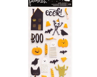 Pebbles Spooky Puffy Icon Stickers by American Crafts - Halloween -- MSRP 4.00