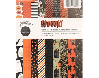 Pebbles Spooky 6x8 Paper Pad by American Crafts - Halloween -- MSRP 9.00