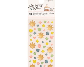 Maggie Holmes Market Square Enamel Dots by American Crafts - Shape Stickers -- MSRP 4.50