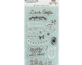 Crate Paper Busy Sidewalks Acrylic Stamp Set - Christmas -- MSRP 7.00