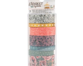 Maggie Holmes Market Square Washi Tape Set - 7 Spools - by American Crafts -- MSRP 11.00