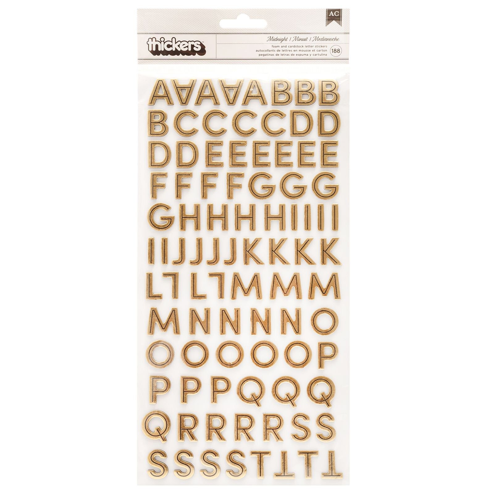 Letras de Carton Adhesiva - American Craft- Thickers Goodness