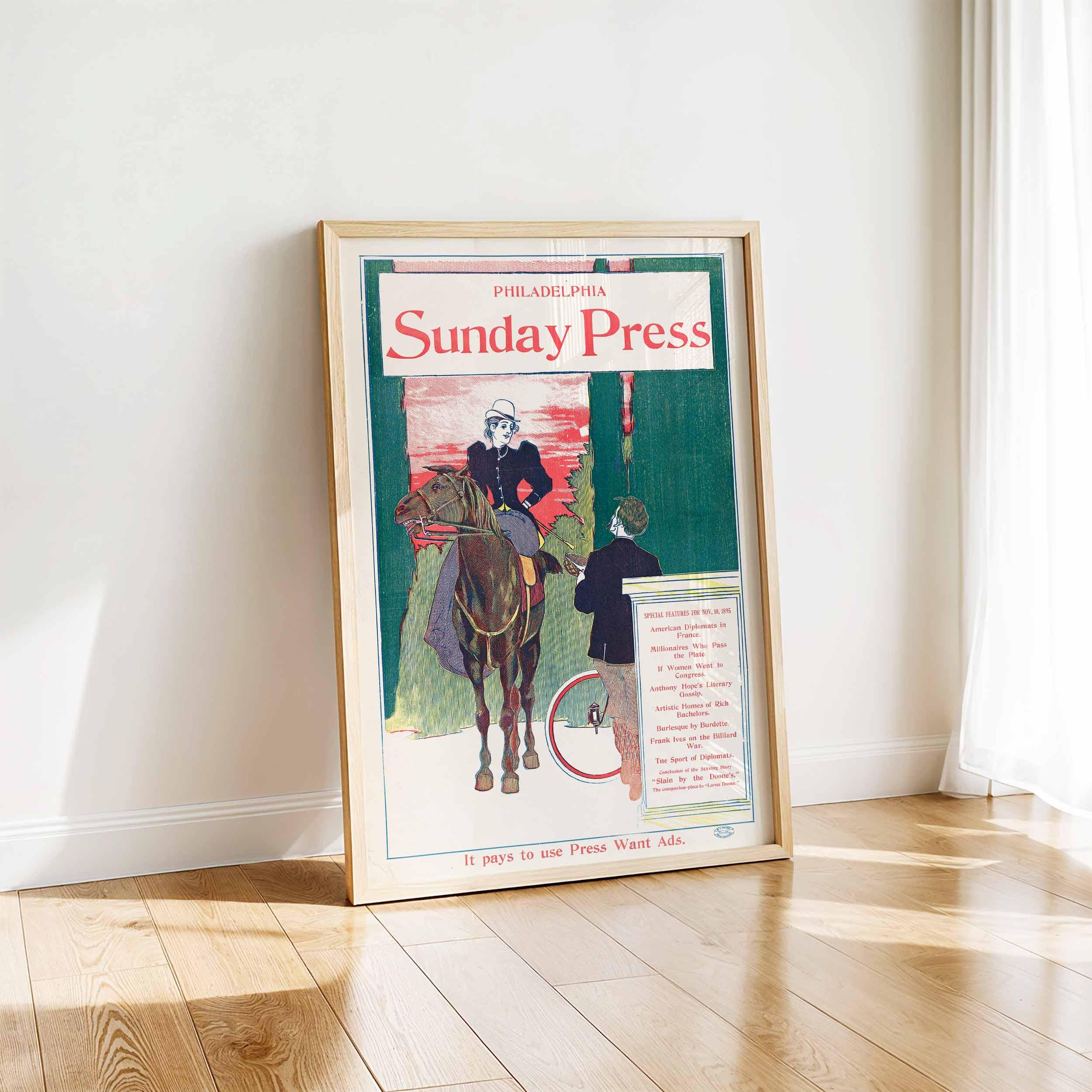 Victorian Woman Horse Riding Poster, Vintage Wall Decor Print - Etsy
