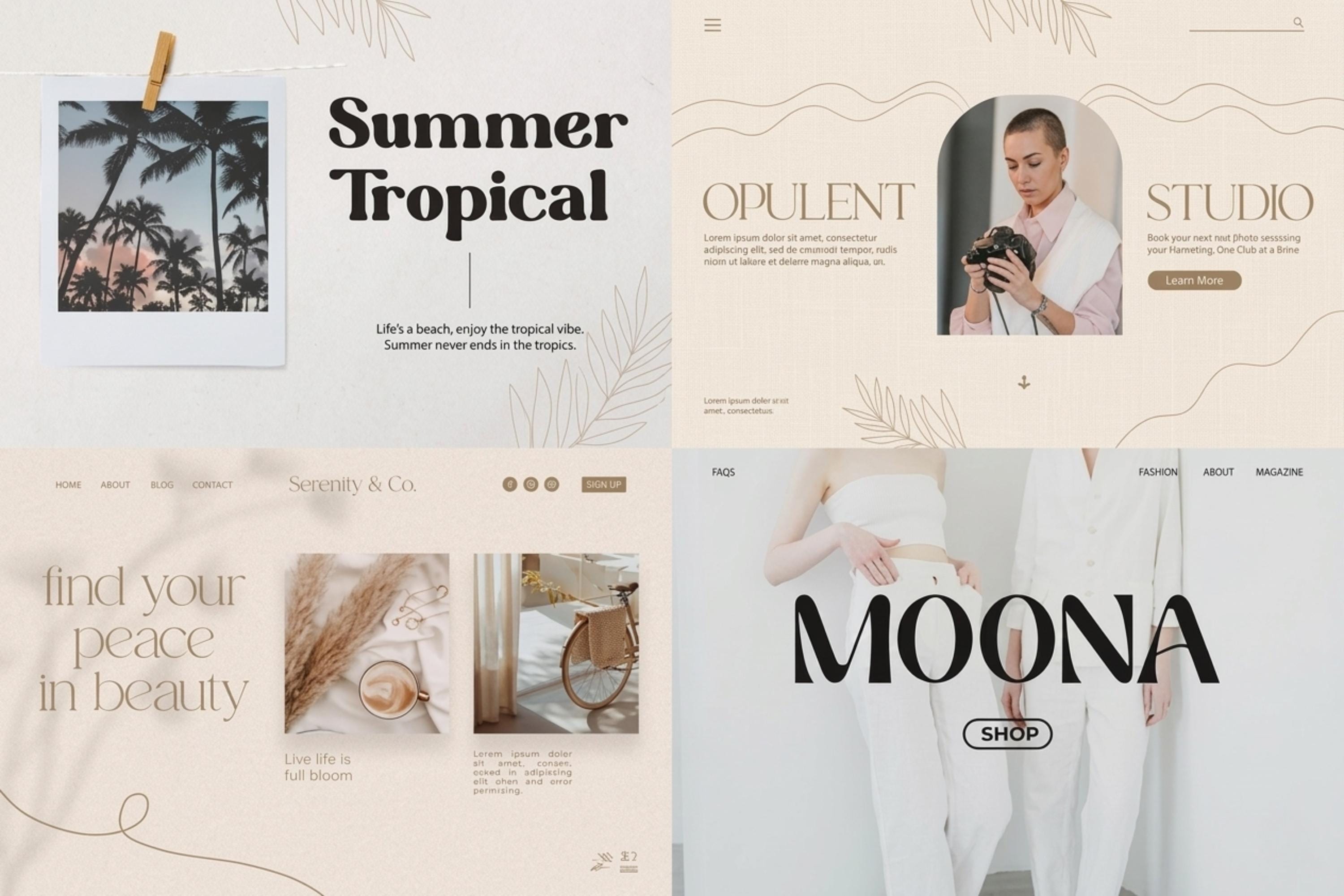 Modern Serif Font Bundle: Elegant Branding and Logo Design Typefaces - Etsy