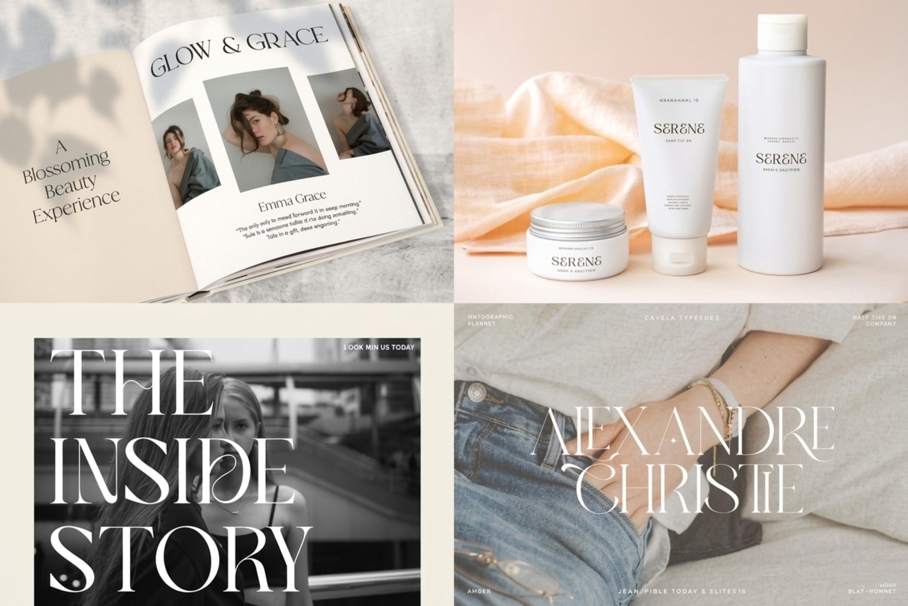 Modern Serif Font Bundle: Elegant Branding and Logo Design Typefaces - Etsy