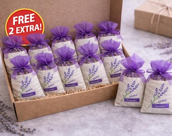 Deep Sleep Lavender 10 plus 2 Sachets , Herbal Stress Relief Gift, Organic Aromatherapy, Sleep Aid, Wedding Favor, Gift Set, 168 g net