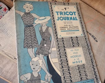 Papeterie Ancienne - Magazine Tricot Journal, Français Années 1930s