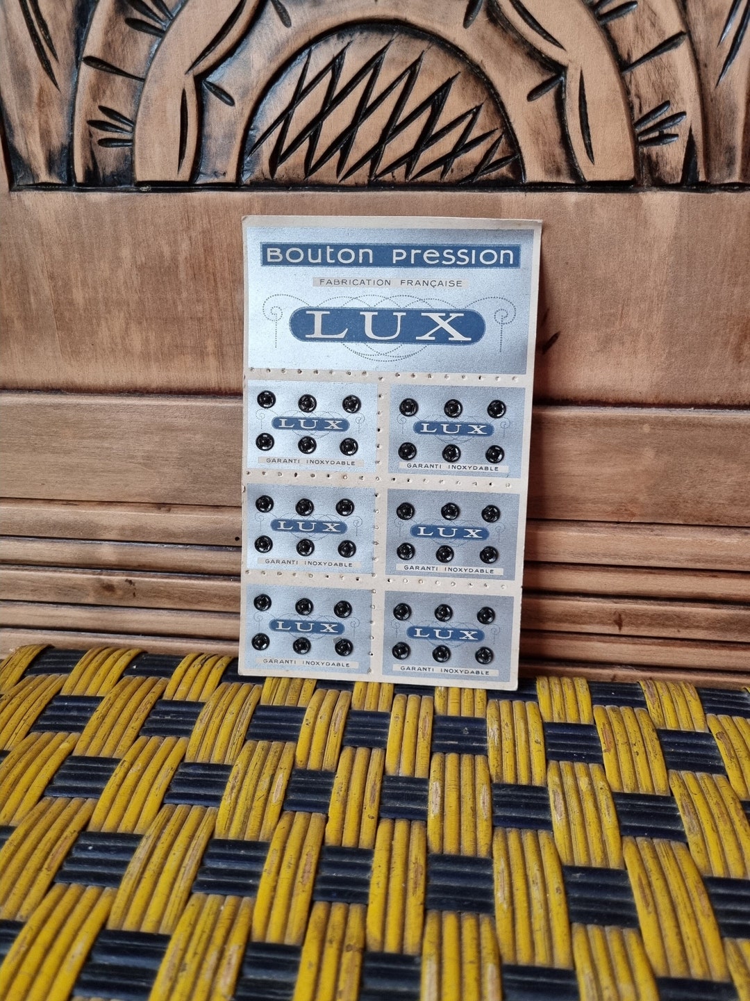 Lot De 3 Cartes De Boutons Anciens Années 70 - Mercerie Vintage, Très Bon état