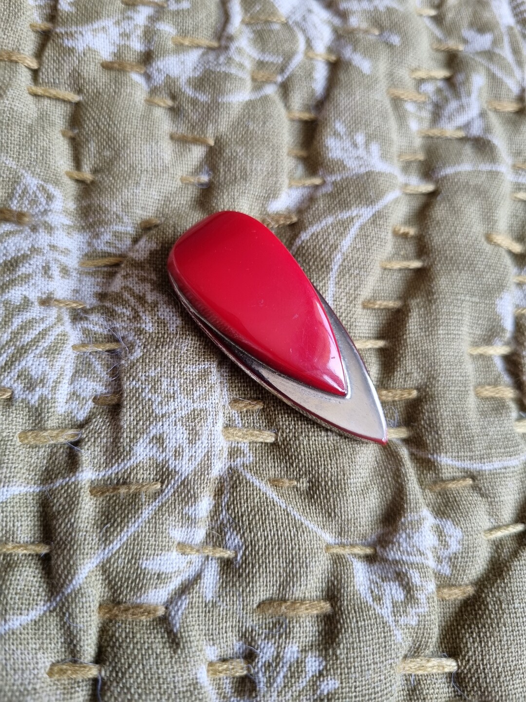 Collier Et Boucles D'oreilles Clips En Pâte De Verre Rouge - Vintage Années 1940/1960