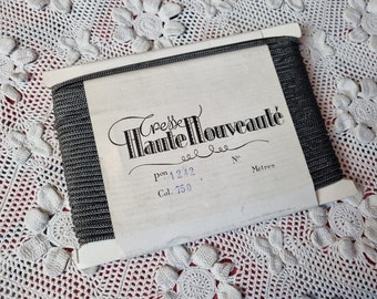 Mercerie Ancienne - Passepoil Années 1930s 1940s, Gris Foncé, Stock Français