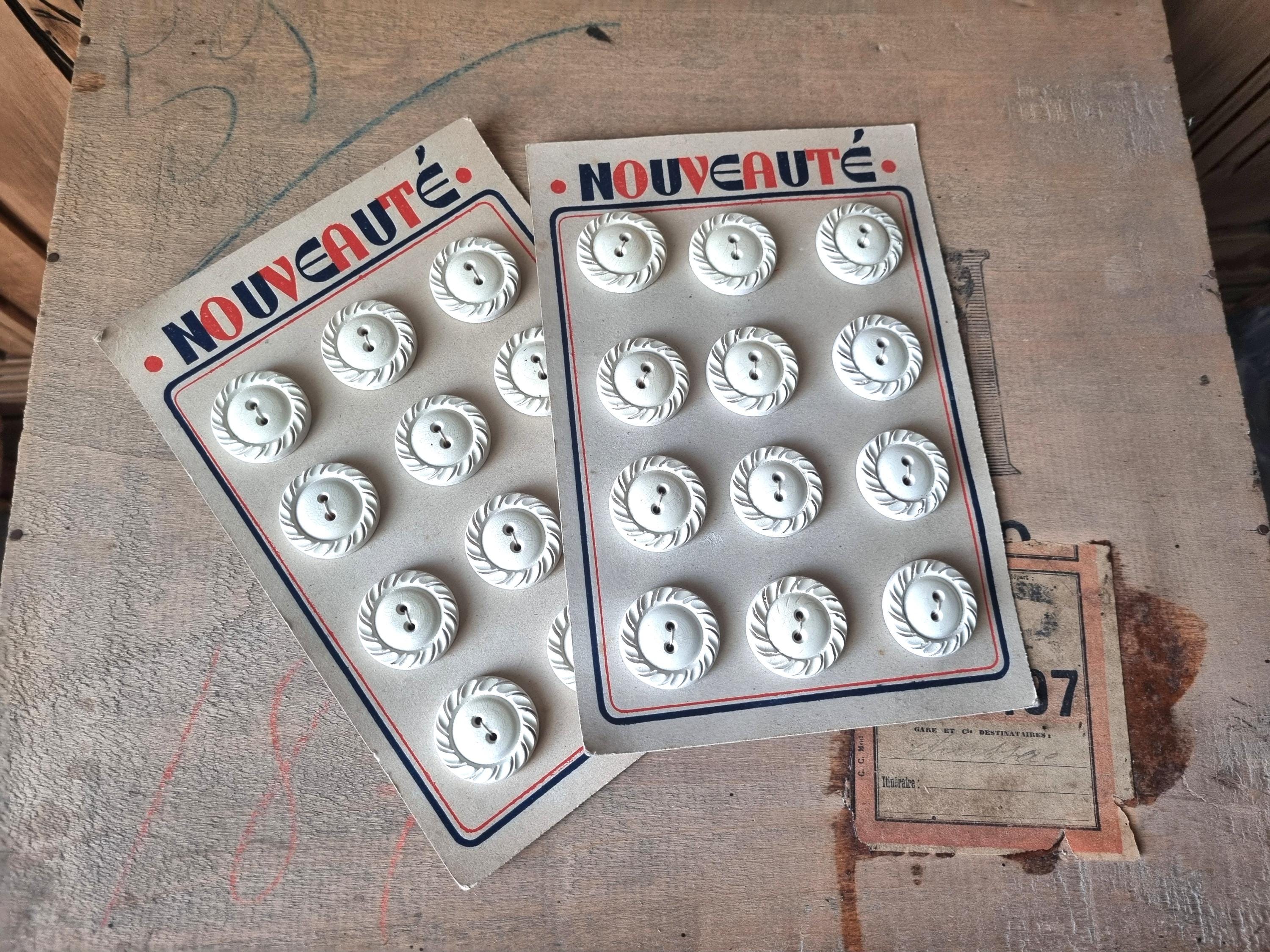 Bouton Ancien Mercerie Avec Inclusion Couronne - Lot De 1 à 10 Pièces - Occasion